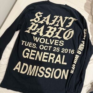 Yeezy Saint Pablo Wolves 2016 Tour Men's Long Sleeve Shirt